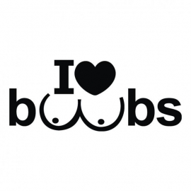 I Love Boobs Motief 2 sticker
