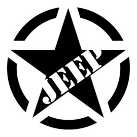 US Army Ster JEEP Sticker Motief 17