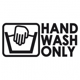 Hand Wash Only Motief 2 Sticker