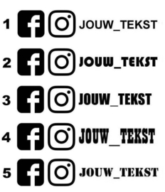 Facebook + Instagram Combi Sticker