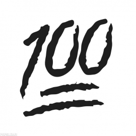 Emoji 100 Motief 2 Sticker