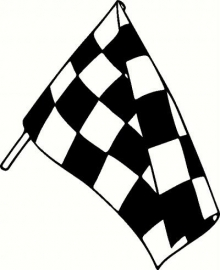 Race Vlag Motief 9  sticker