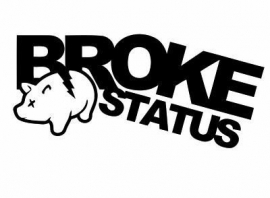 Broke Status Sticker
