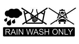 Rain Wash Only Sticker