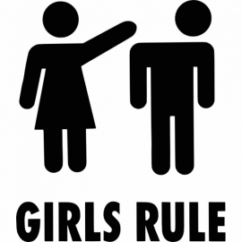 Girls Rule sticker