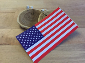 Amerikaanse Vlag Sticker ( 11,5 x 6,5 cm )