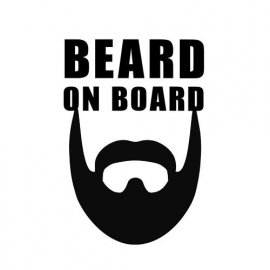 Beard On Board Sticker