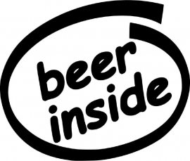 Beer Inside sticker