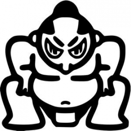 Angry Sumo sticker