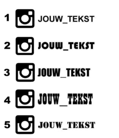 Instagram Eigen Tekst Sticker | Model 4