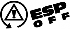 ESP OFF sticker