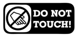 Do Not Touch! sticker