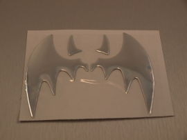 Chrome 3D Bat / Vleermuis stijl  logo  Sticker