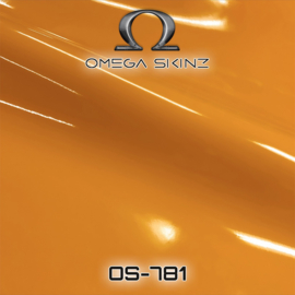 Omega Skinz Glans Vortex Orange Wrap Folie