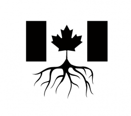 Canadese Vlag Home Roots sticker