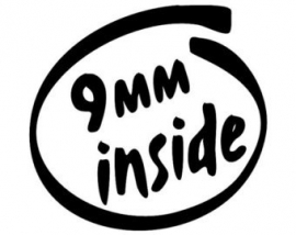 9MM  Inside sticker
