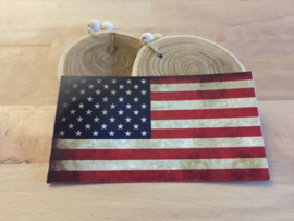 Amerikaanse Vlag Sticker Retro ( 11,5 x 6,5 cm )