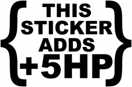 This Sticker adds +5HP Sticker
