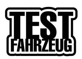 Test Fahrzeug sticker