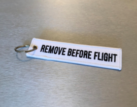 Remove Before Flight Sleutelhanger Wit