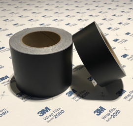3M™ Wrap Film Series 2080 De Chrome Wrap Folie / Tape Mat Zwart  | 10cm x 5meter