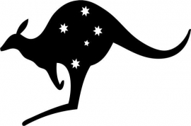 Australië Southern Cross Stars Motief 2  sticker