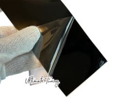 APA Ultra Gloss Zwart De Chrome Wrap Folie / Tape  | 8cm x 10meter