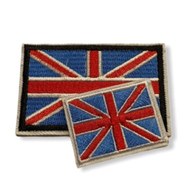Great Britain Vlag Badge Strijk Patch |  Set 2st.