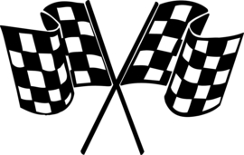 Race Vlag Motief 7  sticker