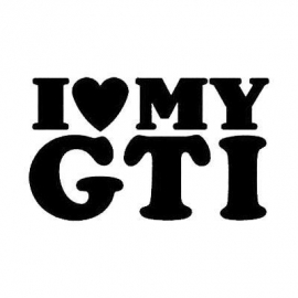 Volkswagen I Love My GTI Sticker