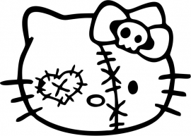 Hello Kitty Zombie Sticker