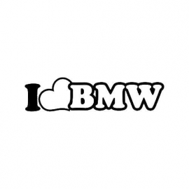 I Love BMW Sticker