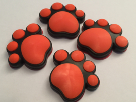 3D Honden / Katten poot Deurbeschermer Oranje | Set 4st.