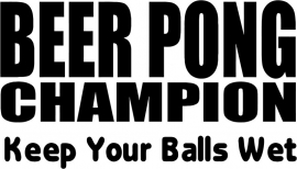 Beer Pong Champion Sticker