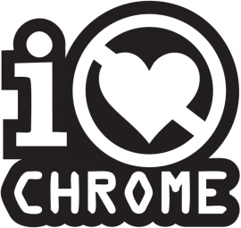 I Love Chrome Sticker