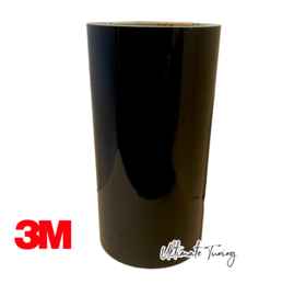 3M™ Wrap Film Series 2080 De Chrome Wrap Folie / Tape Glans Zwart  | 20cm x 5meter