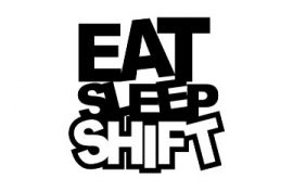 Eat Sleep Shift Motief 2 sticker