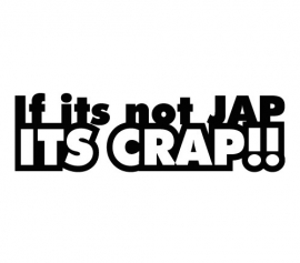 If its Not Jap Its Crap sticker | 10 cm Glans Midnight Blue