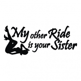 My Other Ride is Your Sister  Sticker