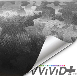 VVIVID+ Black Stealth Camouflage Micro Pattern Wrap Folie