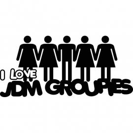 I Love JDM Groupies Sticker