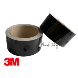 3M™ Wrap Film Series 2080 De Chrome Wrap Folie / Tape Glans Zwart  | 5cm x 5meter