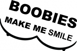 Boobies Make Me Smile Sticker