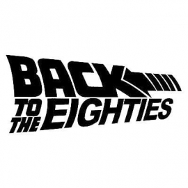 Back To The Eighties Sticker | 10 cm Glans Donker Grijs