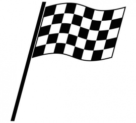 Race Vlag Motief 3  sticker