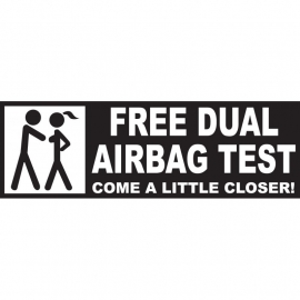 Free Dual Airbag Test Sticker