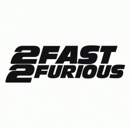 2 Fast 2 Furious Paul Walker Tribute Sticker