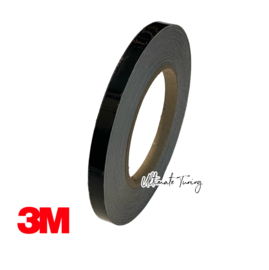 3M™ Wrap Film Series 2080 De Chrome Wrap Folie / Tape Glans Zwart  | 1cm x 5meter