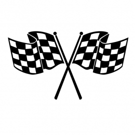 Race Vlag Motief 4  sticker