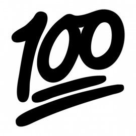 Emoji 100 Motief 1 Sticker